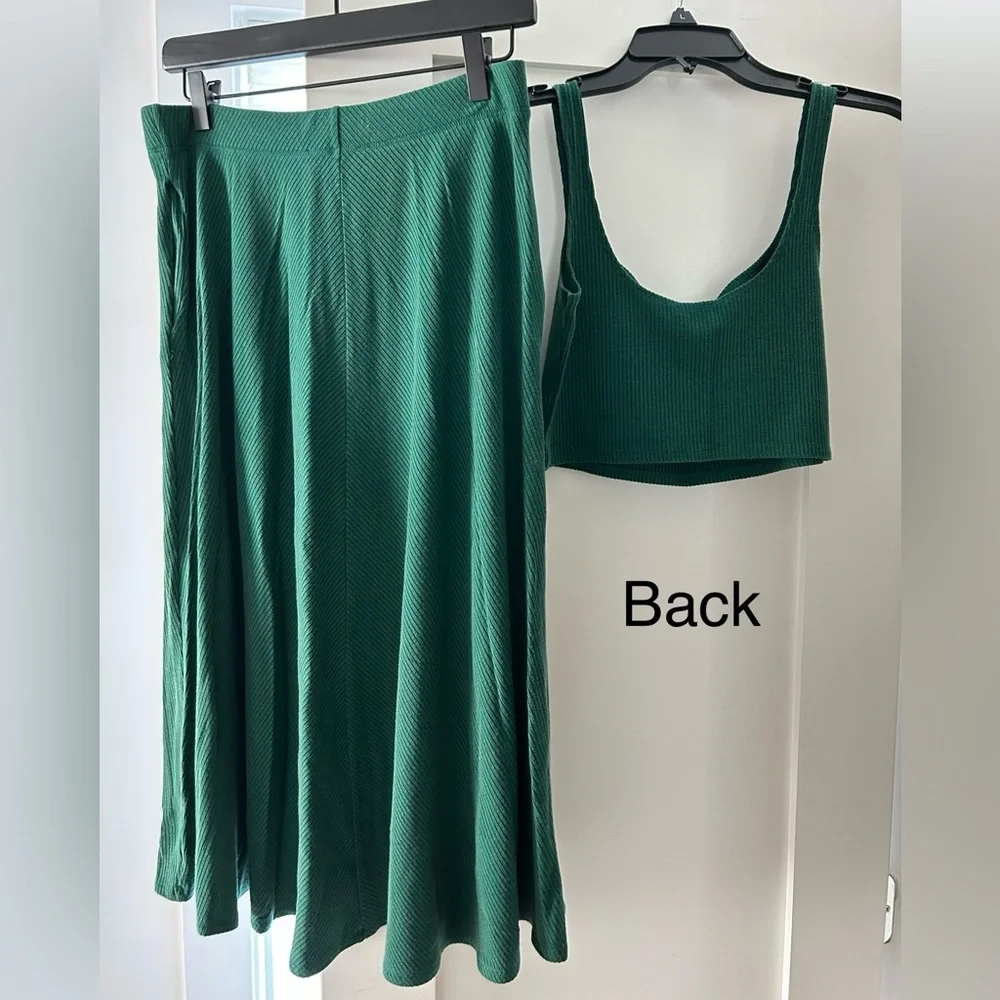 Reformation Green Skirt and Crop Tank Set - Picture 5 of 5